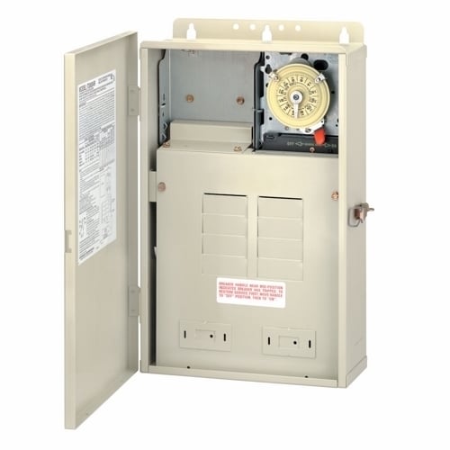 The One T104M in 16 X 10 X 4.5 In. Outdoor Enclosure The T30000R Series Control Panels Reduce Installation Costs and Provide all of the Electrical Requirements for any Pool and/or Spa Installation, They Offer an all-in-one Electrical Control Center which Can be Custom Wired for a Wide Variety of Requirement, and eliminate the need for additional junction boxes and service panels