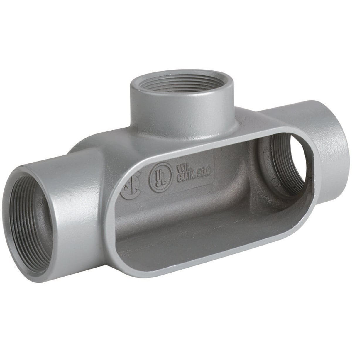 DURALOY 7 SERIES - IRON CONDUIT BODY - T TYPE - HUB SIZE 1 INCH - VOLUME11.5 CUBIC INCHES