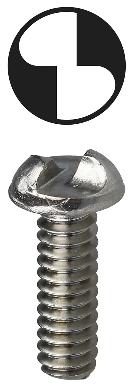 T6321OR Tamper Proof Machine Screw, #6-32, 1 in OAL, 18-8 Stainless Steel, Round Head, 1-Way Drive