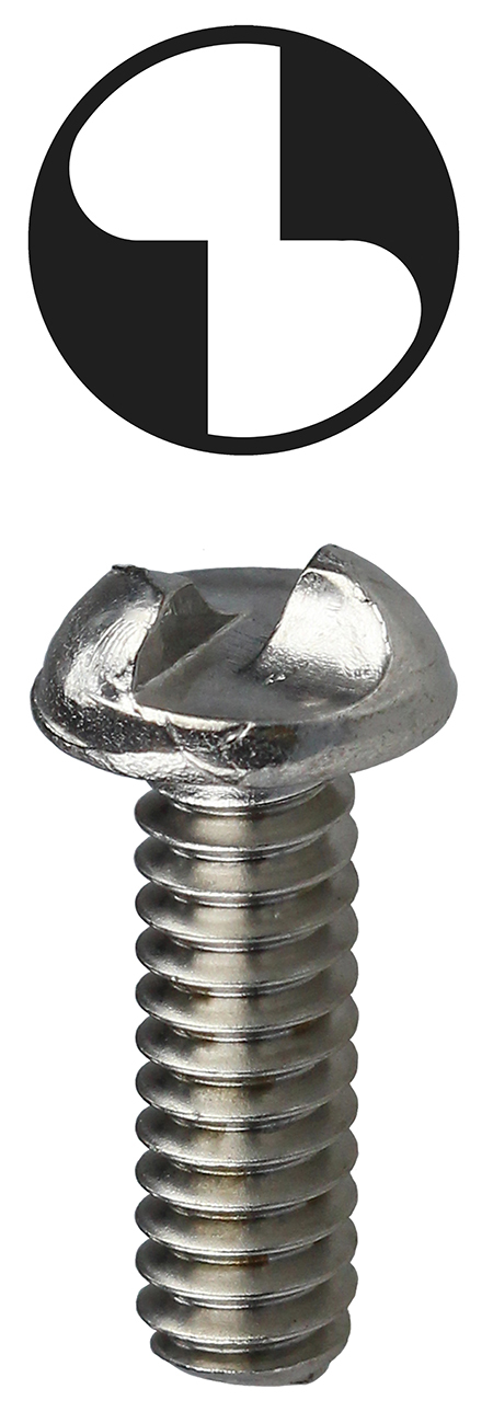 T8321OR Tamper Proof Machine Screw, #8-32, 1 in OAL, 18-8 Stainless Steel, Round Head, 1-Way Drive