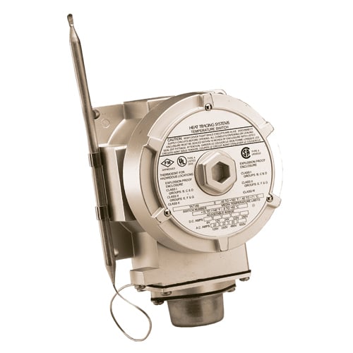 Commercial pipe tracing controls, Nema 4, 7, 9, 22 amp, 25 to 325 DEG F, -4 to 163  DEG C, 10 FT capillary