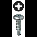 Pan Head Self Drilling Screw, Steel material, #10 x 2 in. Size, Zinc Plated Finish, Phillips drive type, #2 bit size
