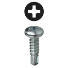Pan Head Self Drilling Screw, Steel material, #6 x 1 in. Size, Zinc Plated Finish, Phillips drive type, #1 bit size