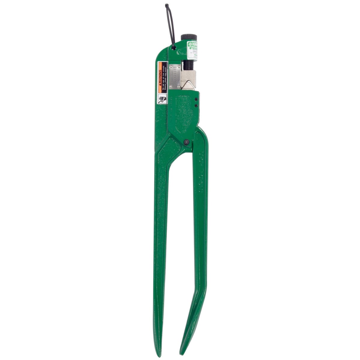 Simple screw adjustment for connector size.     Forged body and handle for durability.