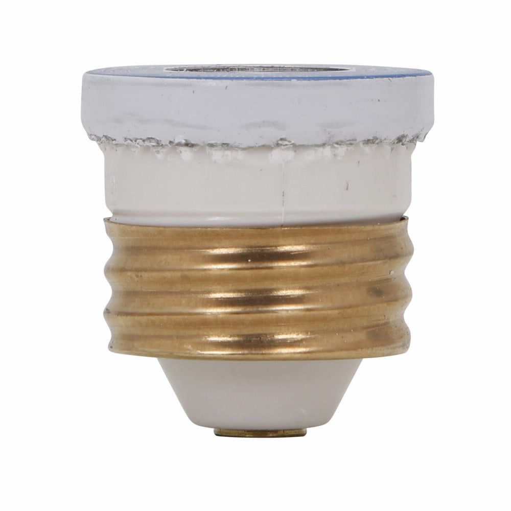 Eaton Bussmann series Type TL plug fuse, plug fuse, time delay, 15 A, 125 Vac, 10 kAIC (RMS Symmetrical) interrupt rating, 10 kA short circuit rating, threaded mount, plastic body, brass thread