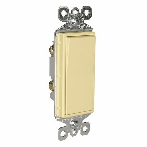 Decorator Switch,1Pole 15Amp, 120/277V Grounding, Ivory
