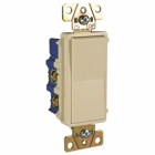 NAFTA-Compliant Decorator Switch,4Way 15Amp 120/277V, Light Almond