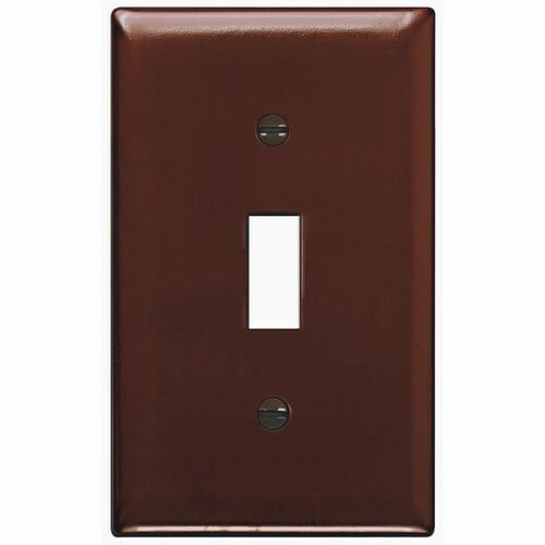 Trademaster Wall Plate 1gang 1toggle Brown