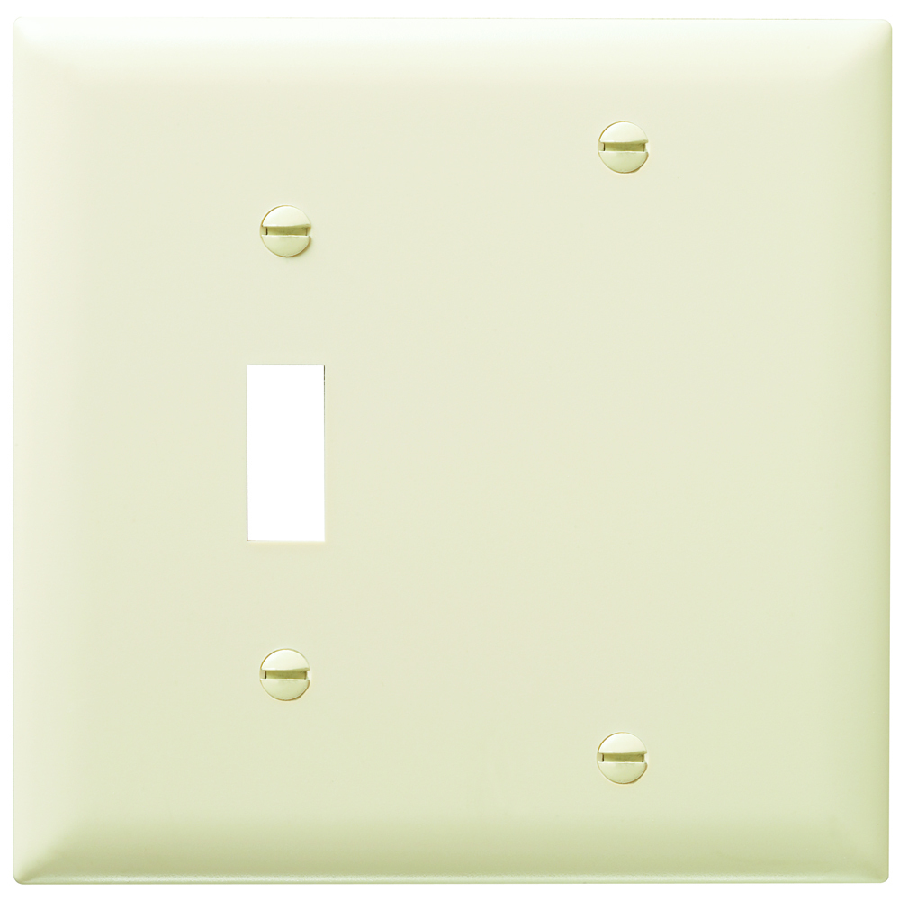 Trademaster Plate 2gang 1toggle 1 Blank Light Almond