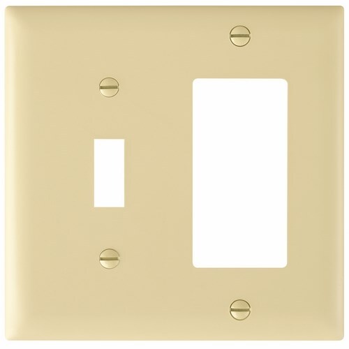 Trademaster Plate 2gang 1toggle 1 Decorator Ivory