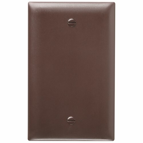Trademaster Wall Plate 1gang 1 Blank Box Mount Brown
