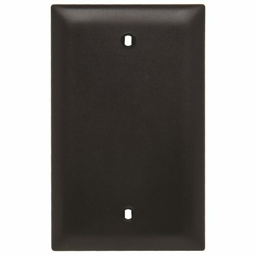 Trademaster Wall Plate 1gang 1 Blank Box Mount Black