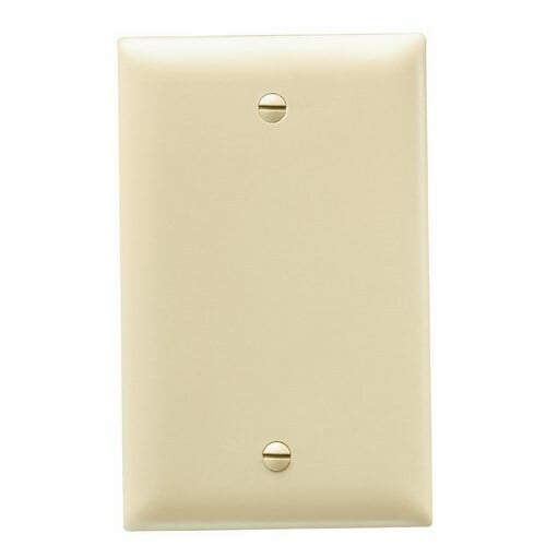 Trademaster Wall Plate, single gang, blank box mount is molded of rugged, practically indestructible self-extinguishing nylon. It is preferred for hospital, industrial, institutional, and other high-abuse applications. Available in Ivory, White, Brown, Gray, Black, Blue, Orange, Red, and Light Almond.