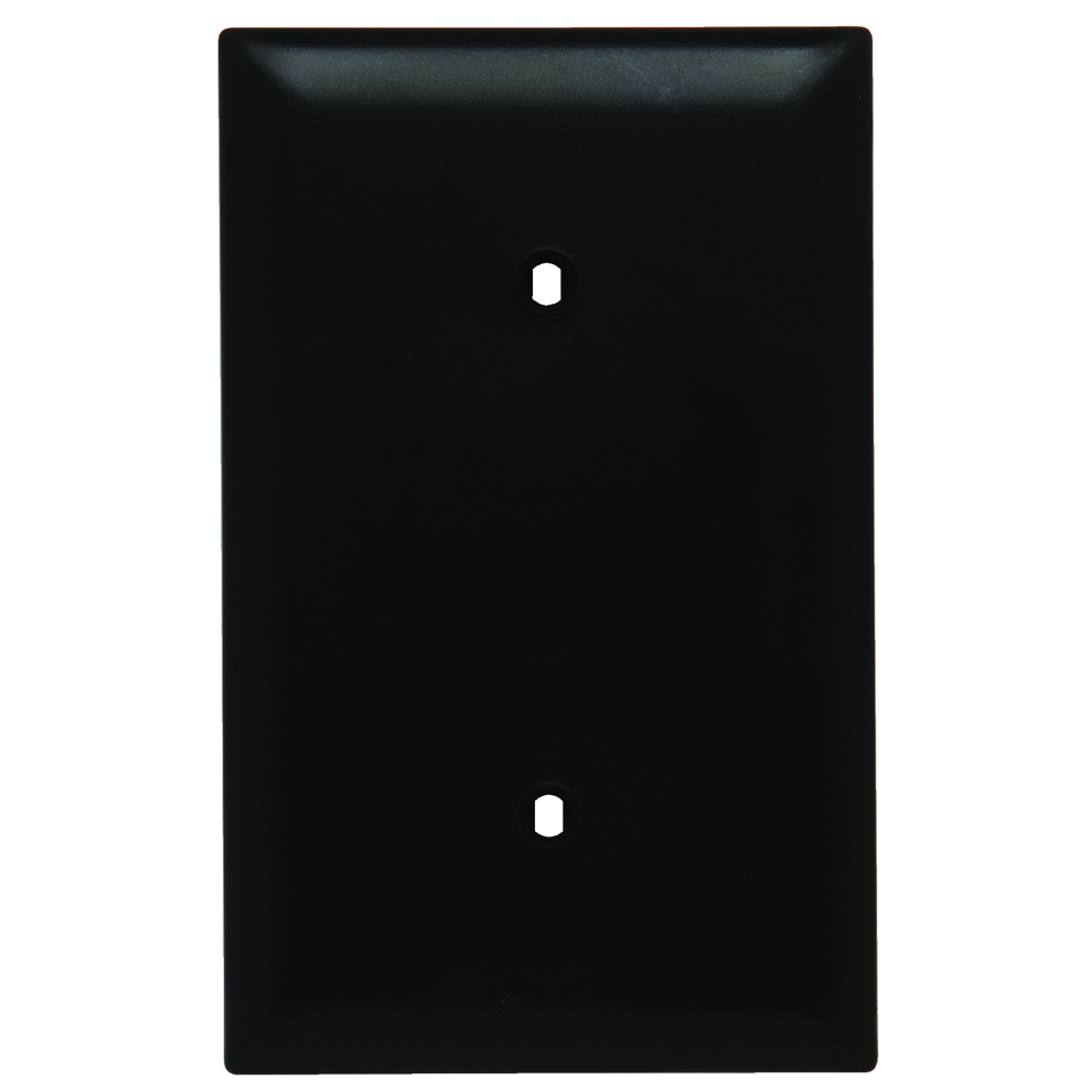 Trademaster Plate 1gang Blank Strap Mount Brown