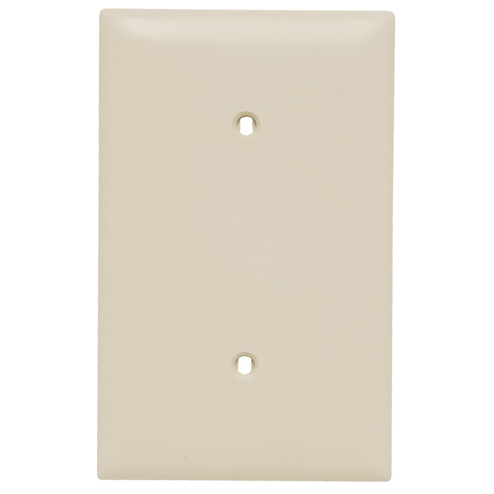 Trademaster Plate 1gang Blank Strap Mount Light Almond