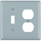 Trademaster Plate 2gang 1toggle 1duplex Gray