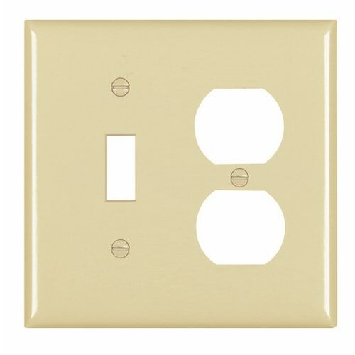 Trademaster Plate 2gang 1toggle 1duplex Ivory