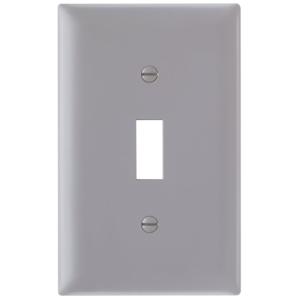 Trademaster Wall Plate 1gang 1toggle Gray
