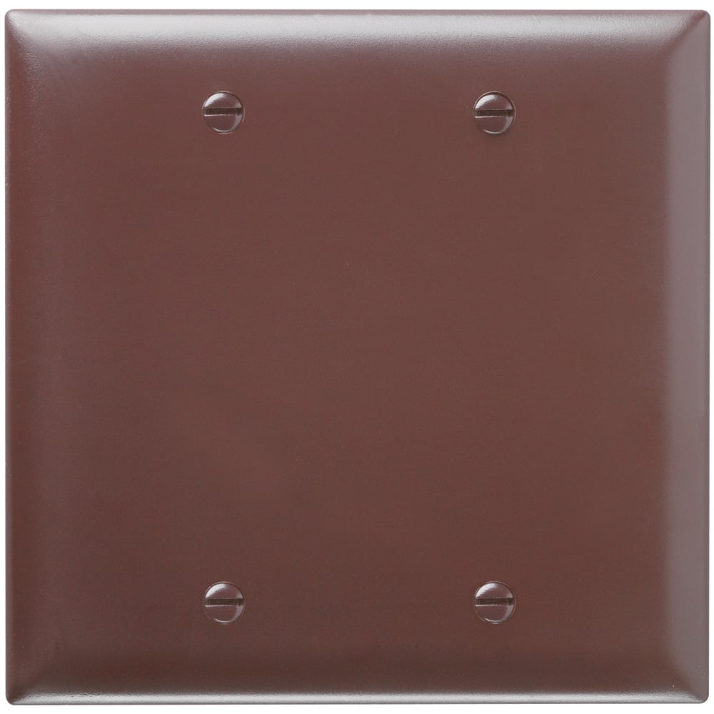 Trademaster Plate 2gang Blank Box Mount Brown