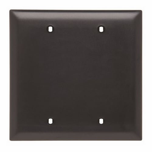 Trademaster Plate 2gang Blank Box Mount Black