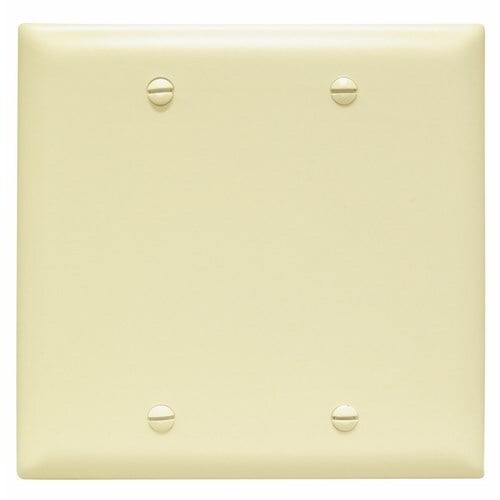 Trademaster Plate 2gang Blank Box Mount Ivory