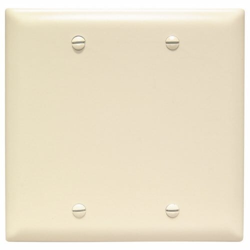 Trademaster Plate 2gang Blank Box Mount Light Almond