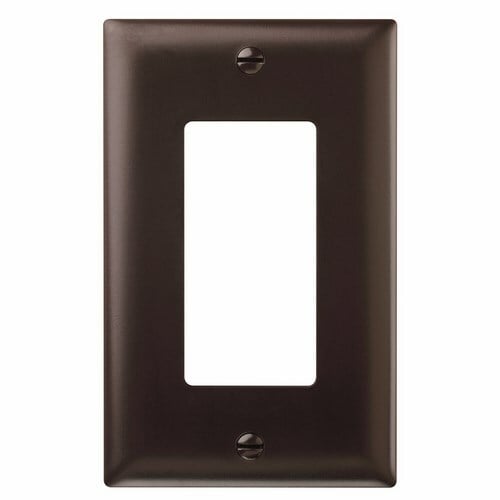 Trademaster Wall Plate 1gang 1 Decorator Brown