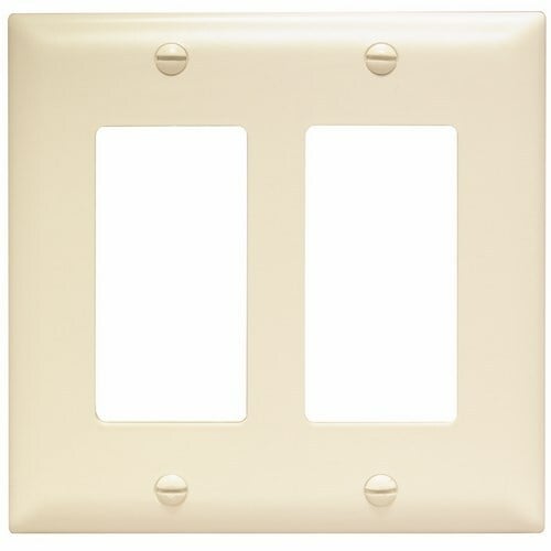 Trademaster Plate 2gang 2 Decorator Light Almond