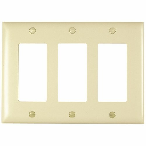 Trademaster Plate 3gang 3 Decorator Light Almond