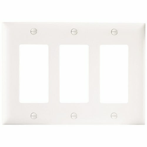 Trademaster Plate 3gang 3 Decorator White
