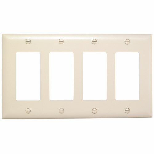 Trademaster Plate 4gang 4 Decorator Light Almond