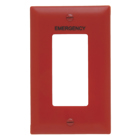 Single gang decorator. Red with Black fill. Nylon Trademaster.