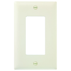 Trademaster Wall Plate, single gang,decorator plateis molded of rugged, practically indestructible self-extinguishing nylon. It is preferred for hospital, industrial, institutional, and other high-abuse applications. Available in Ivory, White, Brown, Gray, Black, Blue, Orange, Red, and Light Almond.