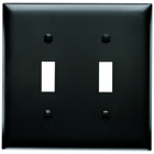Trademaster Wall Plate 2gang 2toggle Black