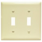 Trademaster Wall Plate, double gang and toggle plate, is molded of rugged, practically indestructible self-extinguishing nylon. It is preferred for hospital, industrial, institutional, and other high-abuse applications.Available in Ivory, White, Brown, Gray, Black, Blue, Orange, Red, and Light Almond.