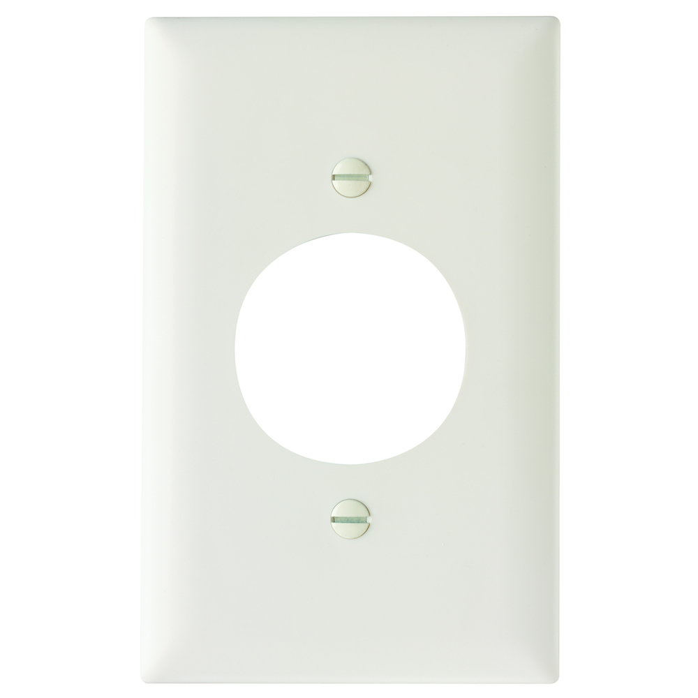 OneGang Power Outlet Receptacle Opening, 1.5938 hole for 1.5625 diameter device -2 mtg. holes,Light AlmondNylon.