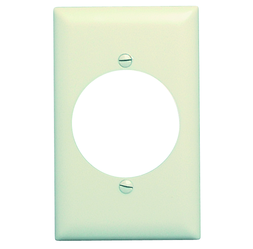 OneGang Power Outlet Receptacle Opening, 2.156 hole for 2.125 diameter device -2 mtg. holes,Light AlmondNylon.