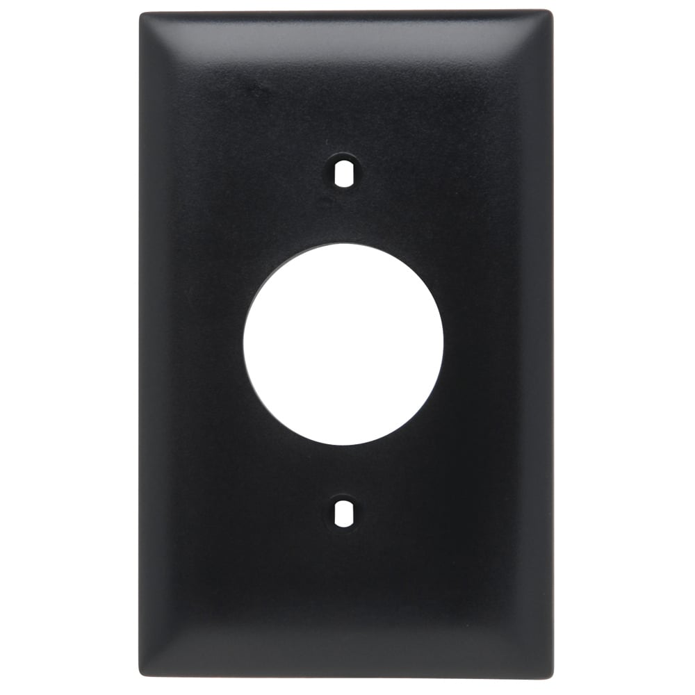 Trademaster Plate 1gang 1 Single Receptacle Black