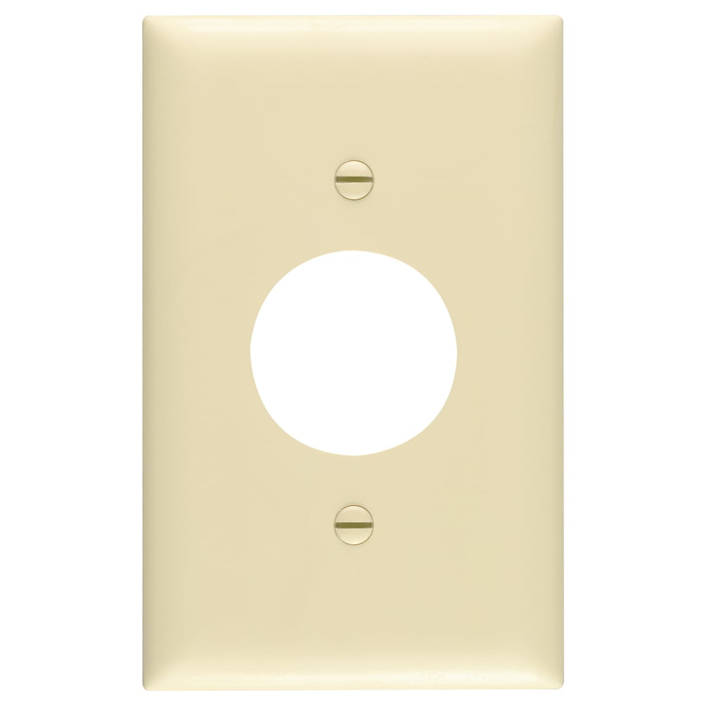 Trademaster Plate 1gang 1 Single Receptacle Ivory