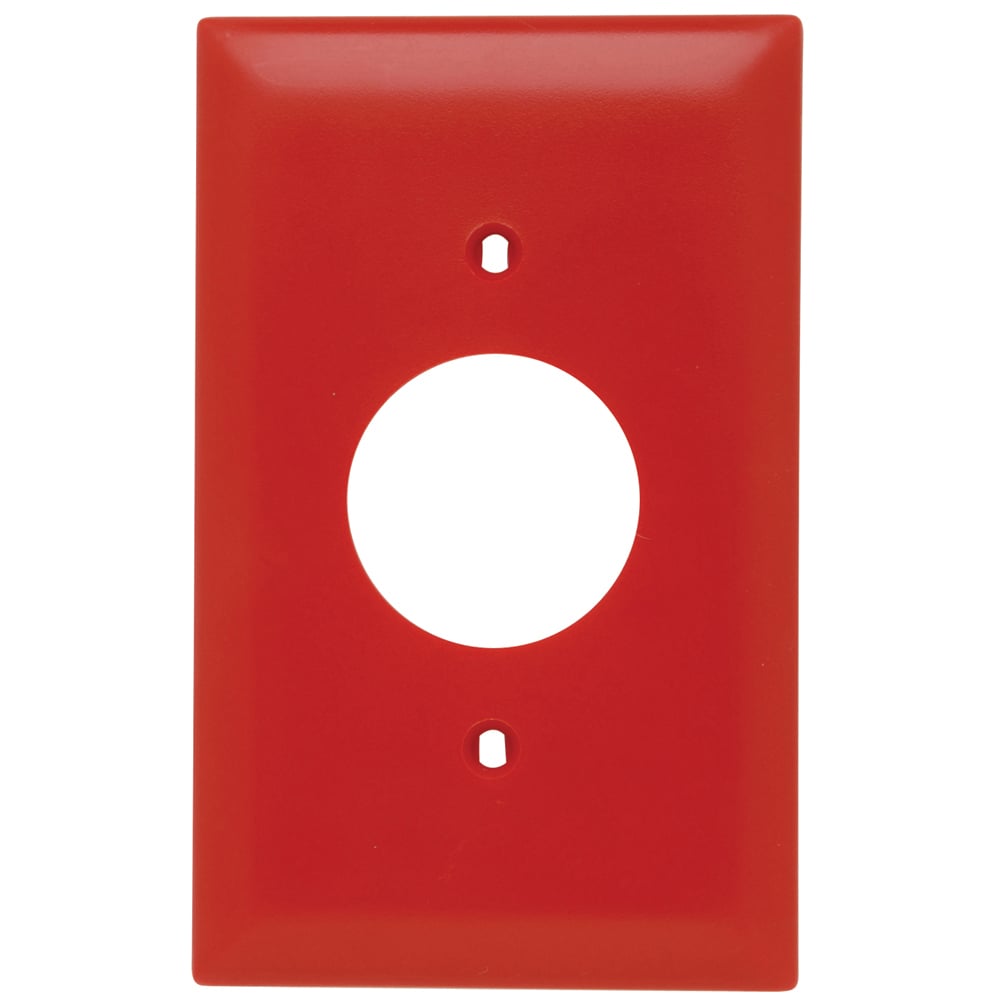Trademaster Plate 1gang 1 Single Receptacle Red