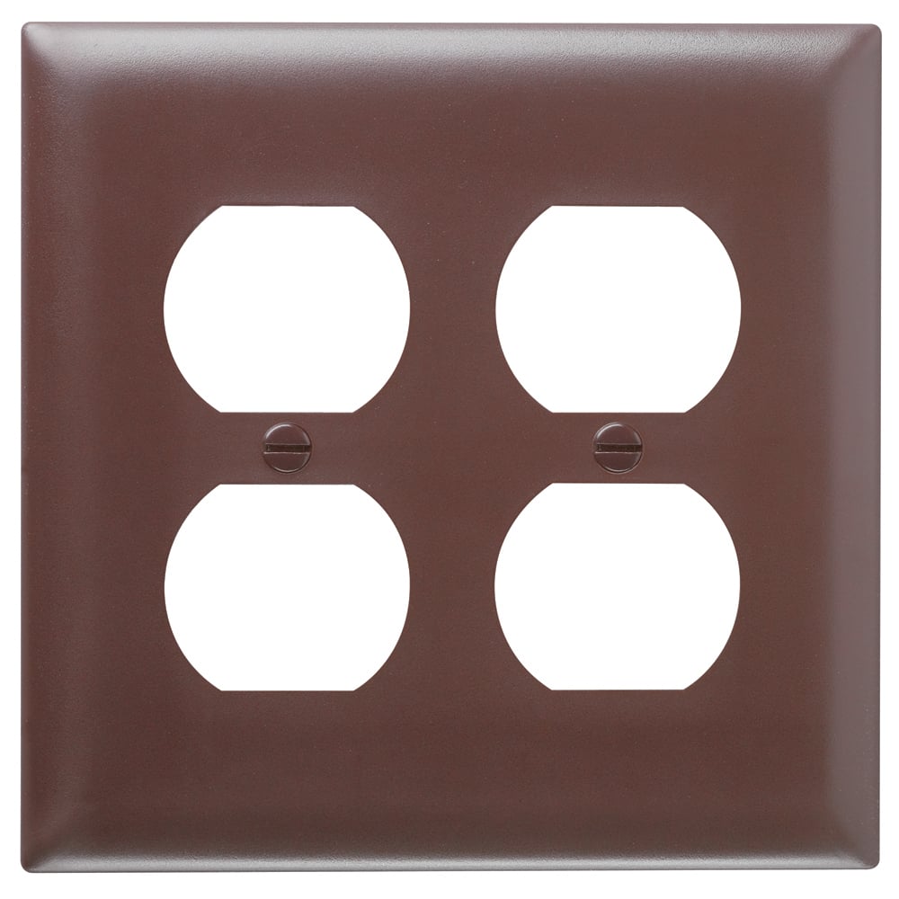Trademaster Plate 2gang 2duplex Brown
