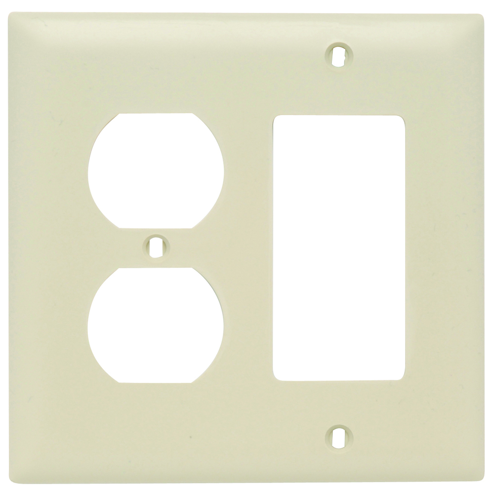 Trademaster Plate 2gang 1duplex 1 Decorator Ivory
