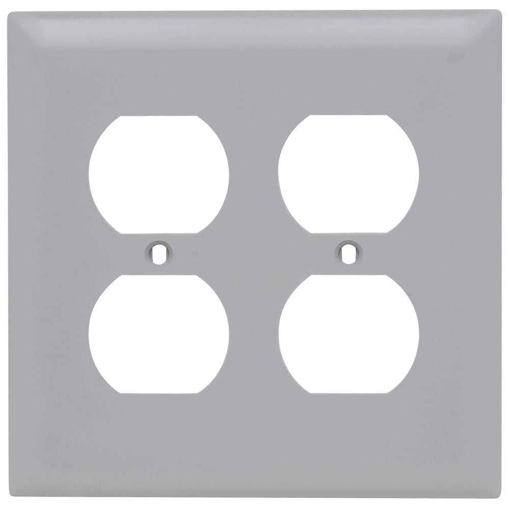 Trademaster Plate 2gang 2duplex Gray