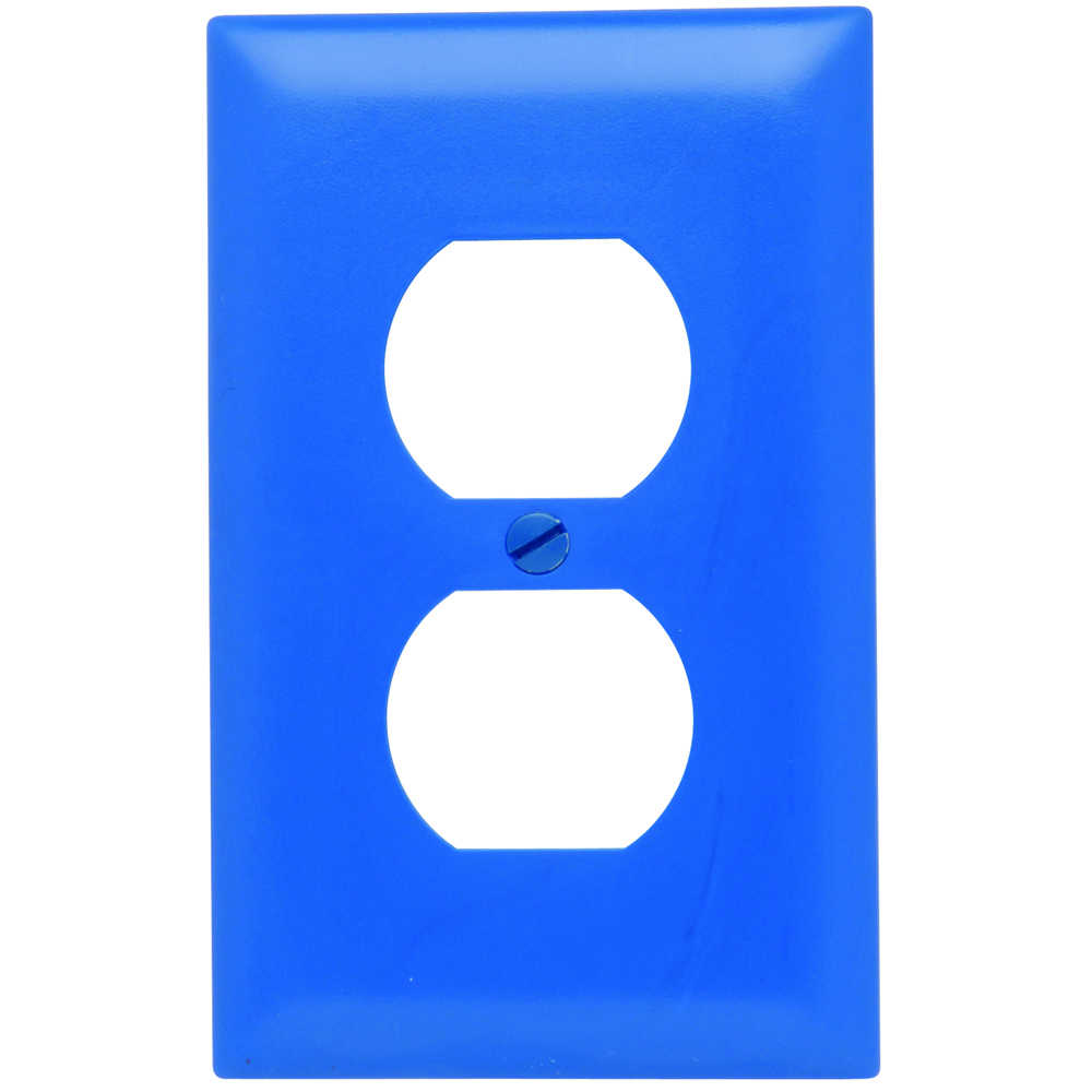 1-Gang TradeMaster Duplex Outlet Wall Plate, Blue