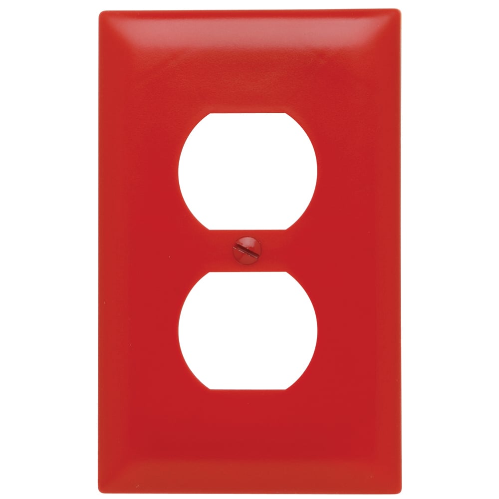 1-Gang TradeMaster Duplex Outlet Wall Plate, Red