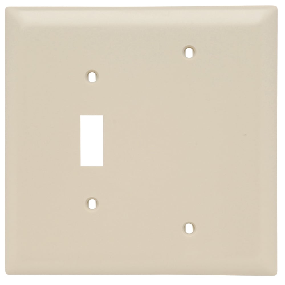 Trademaster Wall Plate Jumbo 2gang 1toggle Ivory
