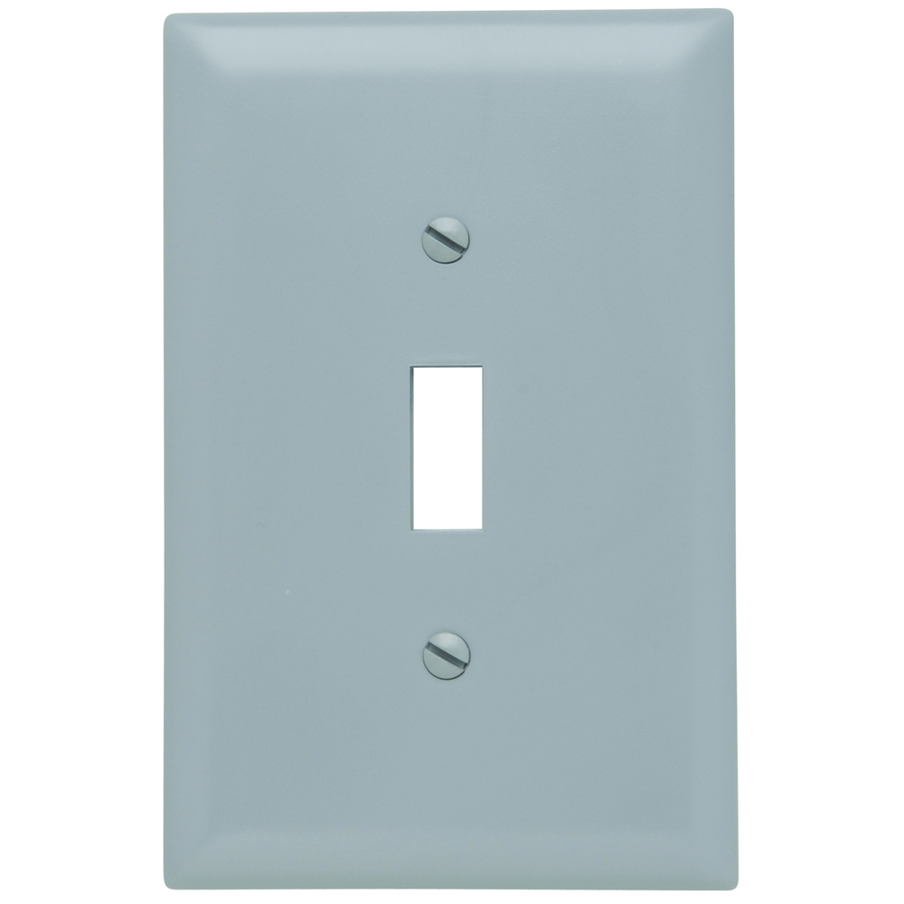 Trademaster Wall Plate Jumbo 1gang Toggle Gray