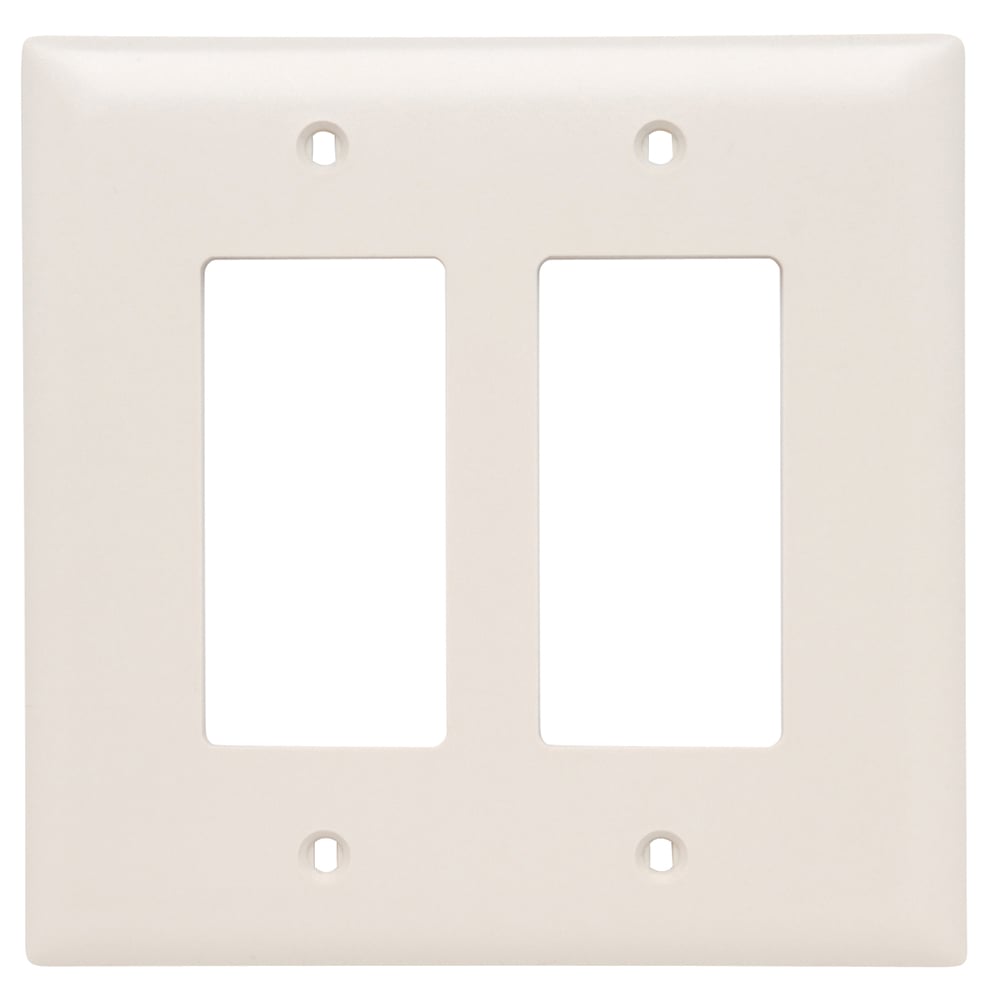 Trademaster Wall Plate Jumbo 2gang 2decorator Light Almond