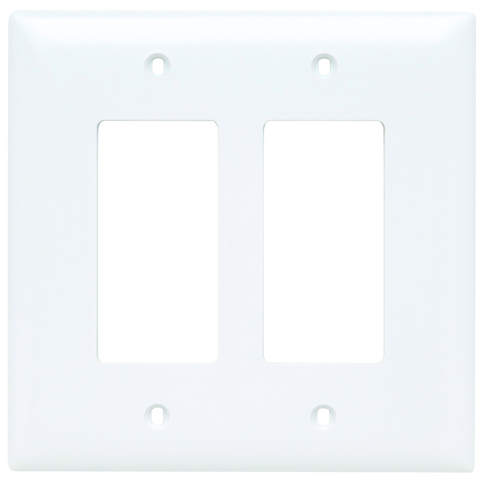 Trademaster Wall Plate Jumbo 2gang 2decorator White