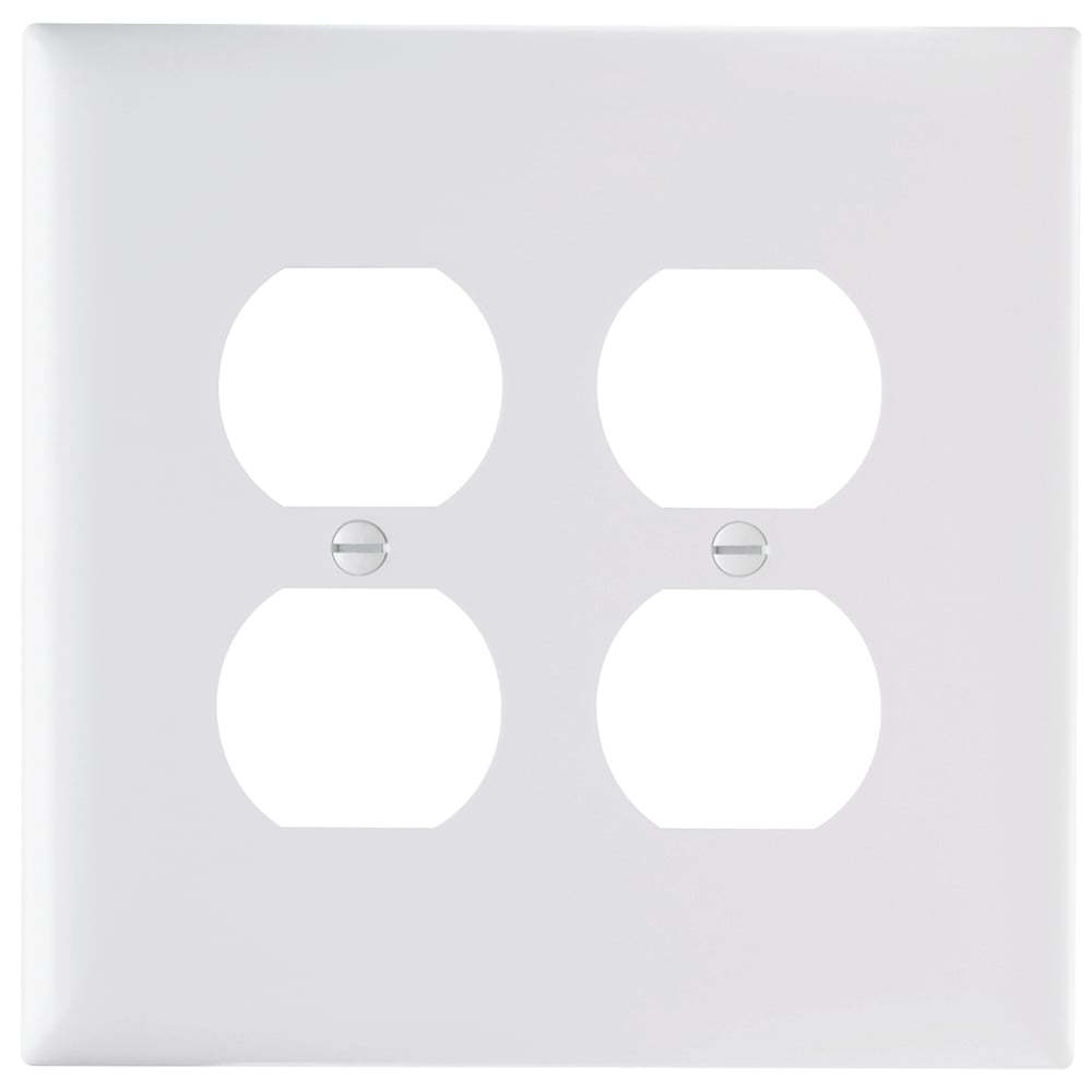 Trademaster Wall Plate Jumbo 2gang 2duplex White
